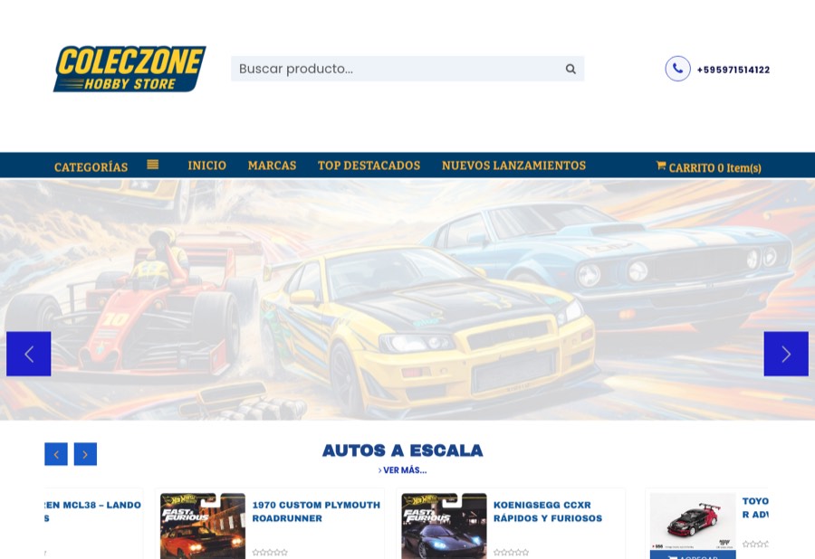 Tienda online de Coleczone hecha con MaxTiendas